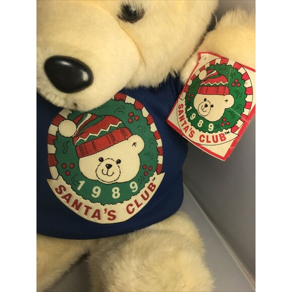 Dandee Christmas Santa Club Teddy Bear Stuffed Animal Plush Large 18.5” Vintage - Picture 2 of 11